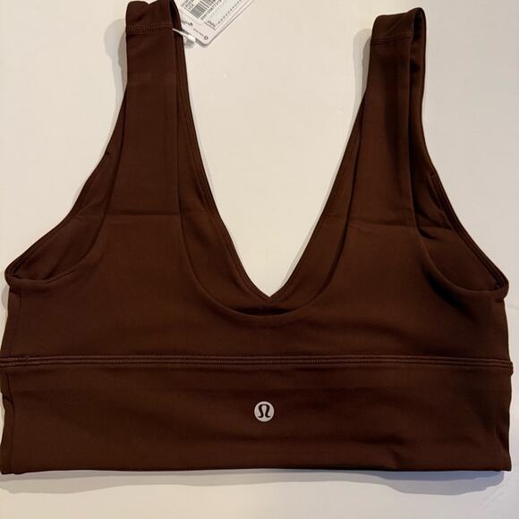 lululemon Align V-Neck Bra Light Support, C/D Cup Lava Cake LVCK brown size 14 - Picture 2 of 4